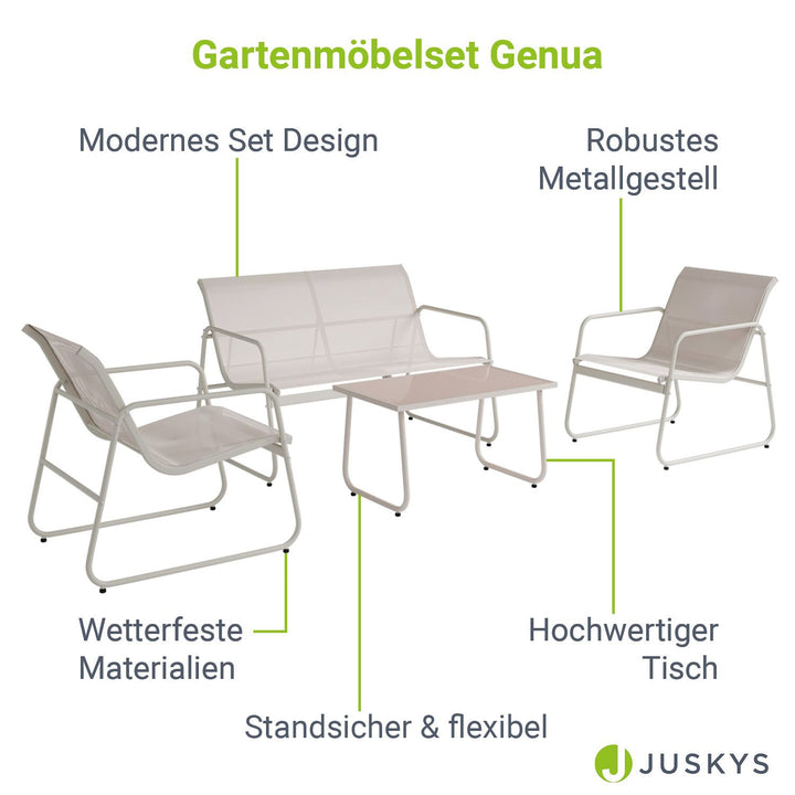 Gartenmöbelset Genua 4-teilig