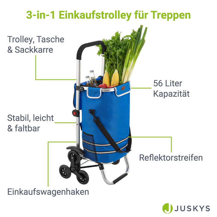 3in1 Einkaufstrolley für Treppen