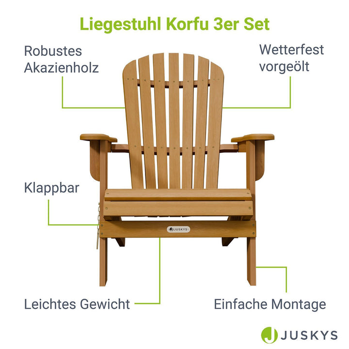 Gartenliegestuhl klappbar Korfu