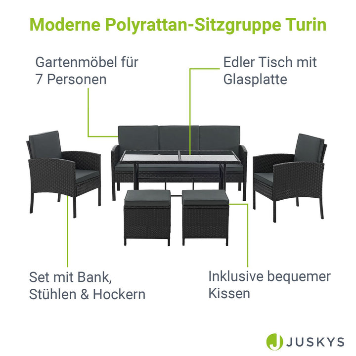 Polyrattan Sitzgruppe Turin