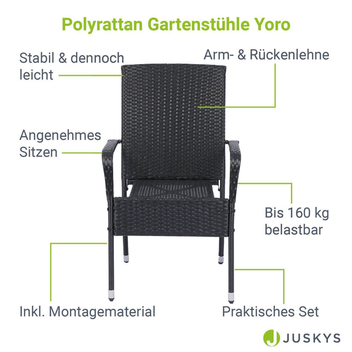 Polyrattan Gartenstühle Yoro