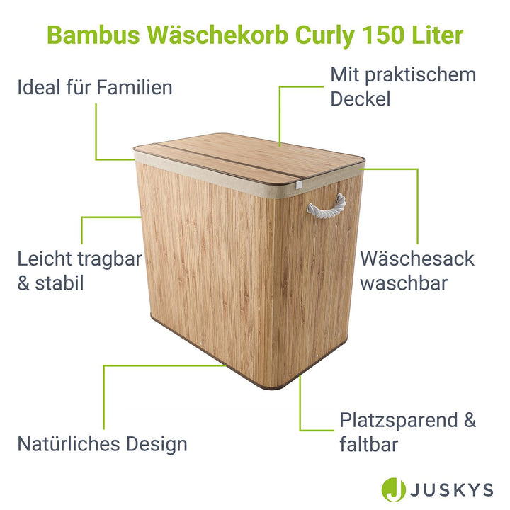 Bambus Wäschekorb Curly