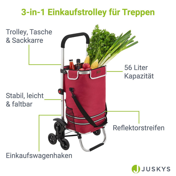 3in1 Einkaufstrolley für Treppen