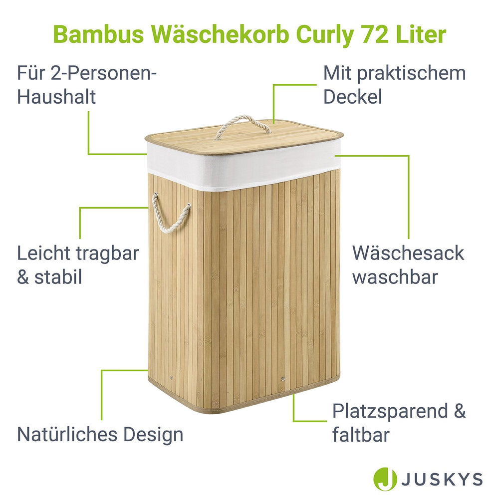 Bambus Wäschekorb Curly