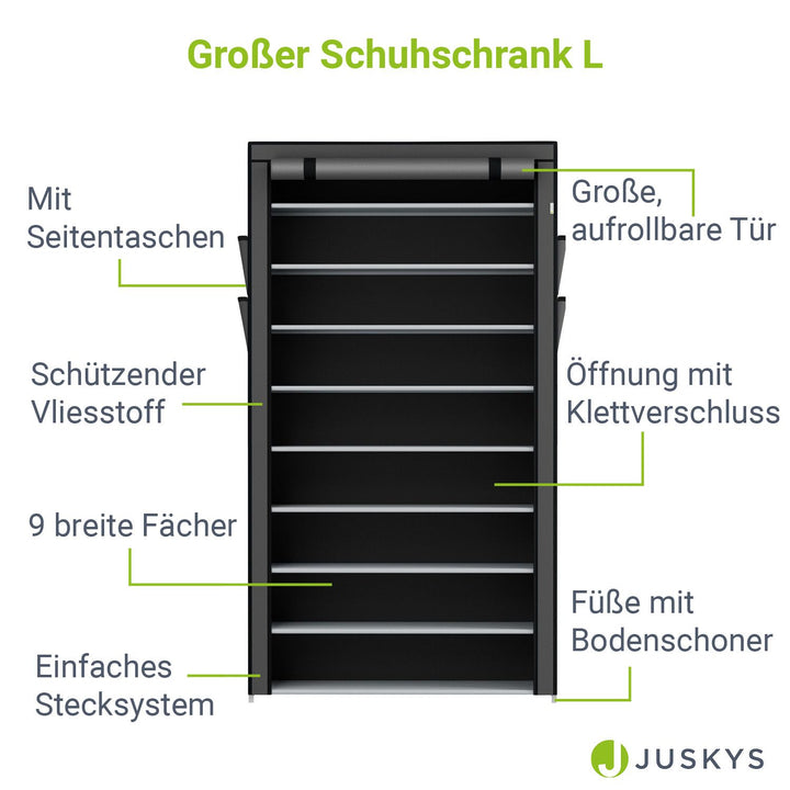 Großer Schuhschrank aus Stoff