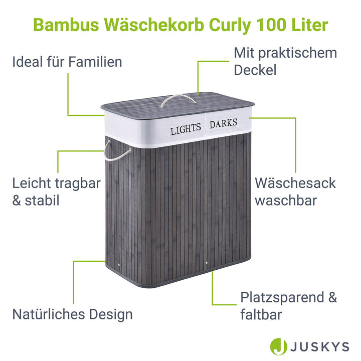 Bambus Wäschekorb Curly