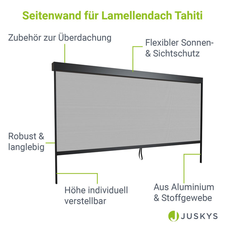 Seitenwand für Lamellendach Tahiti