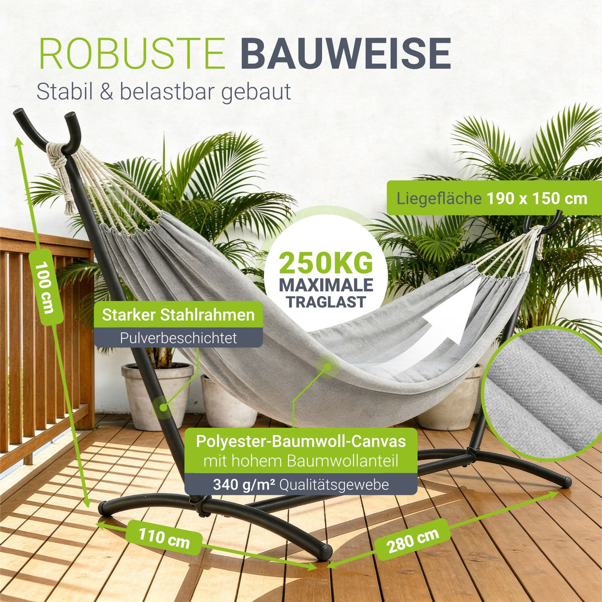 Hängematte Paya wetterfest für Garten & Balkon