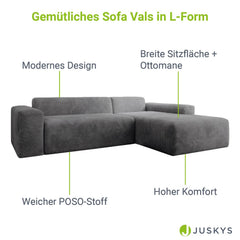 Sofa in L-Form Vals