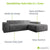 Sofa in L-Form Vals
