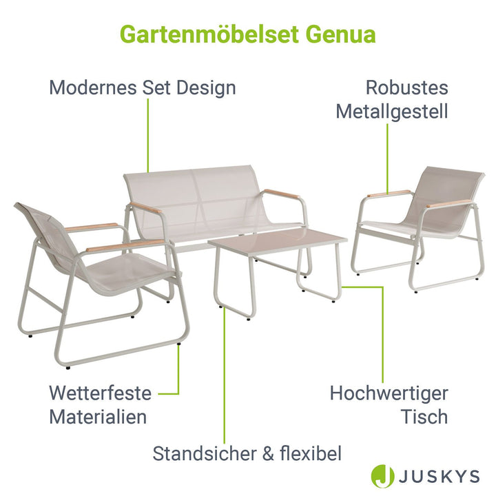 Gartenmöbelset Genua 4-teilig