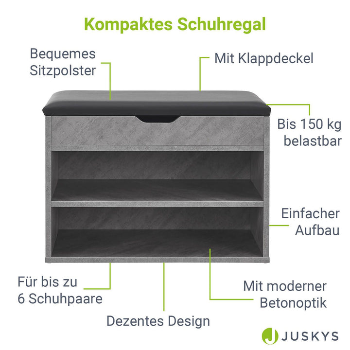 Schuhregal aus Holz 60 x 30 x 44 cm