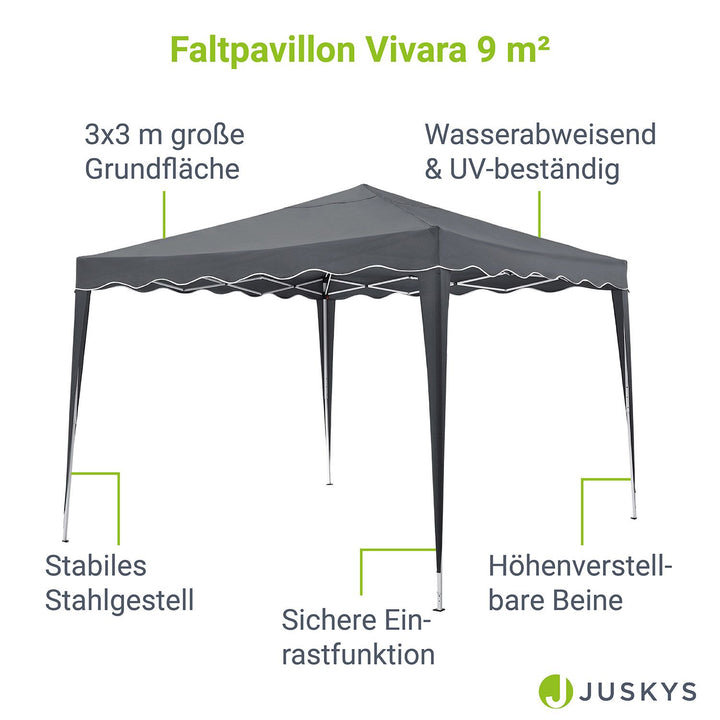 Faltpavillon Vivara 3x3 m