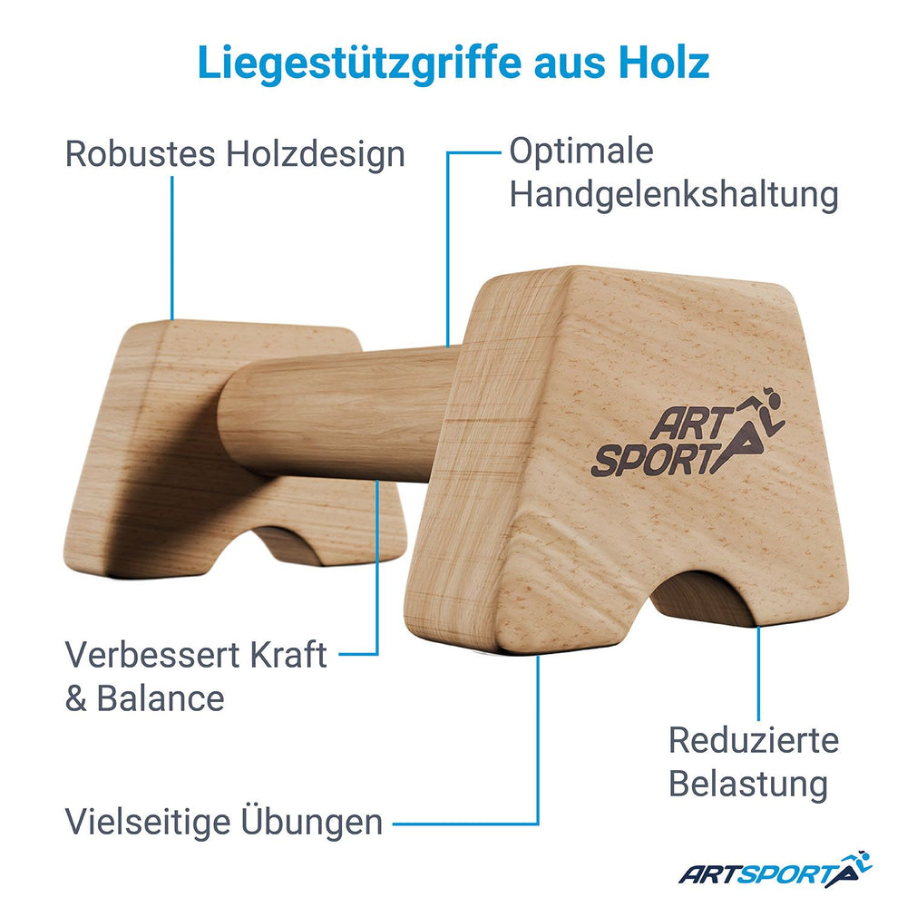 Liegestützgriffe aus Holz