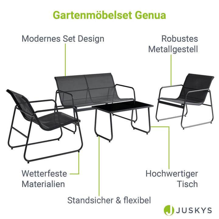 Gartenmöbelset Genua 4-teilig