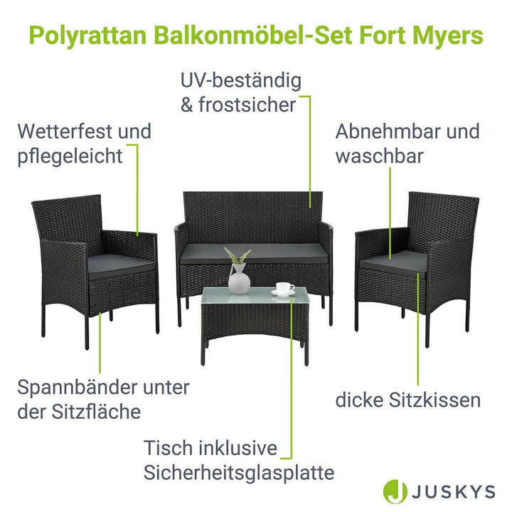 Polyrattan Sitzgruppe Fort Myers