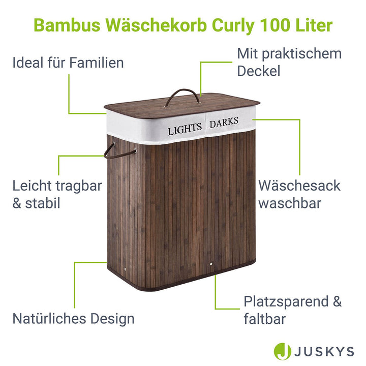 Bambus Wäschekorb Curly