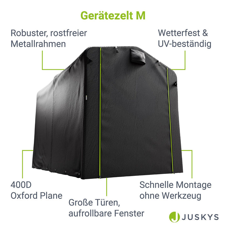 Gerätezelt für wetterfesten Schutz