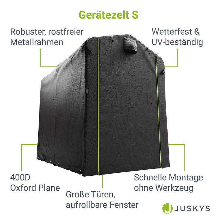 Gerätezelt für wetterfesten Schutz