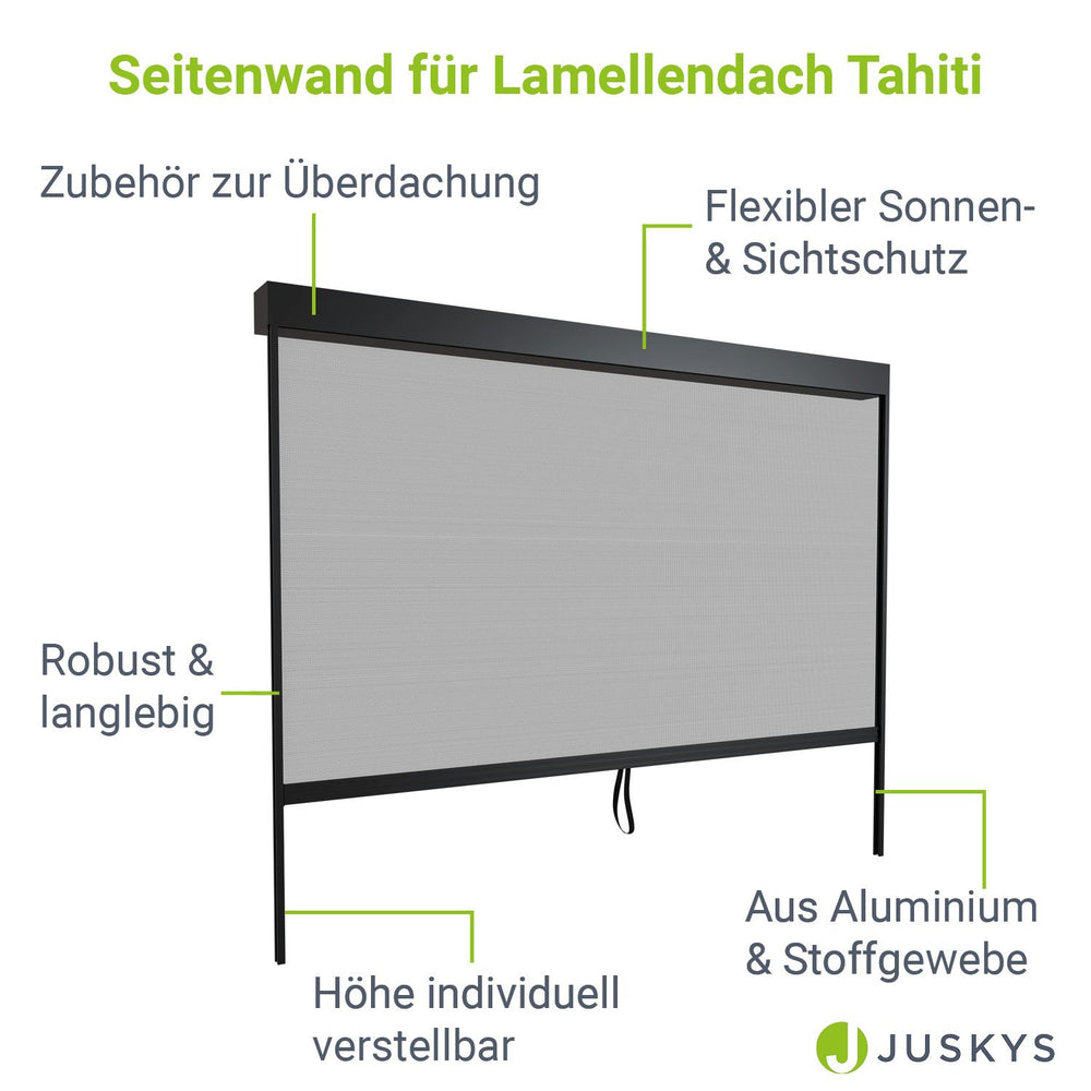 Seitenwand für Lamellendach Tahiti