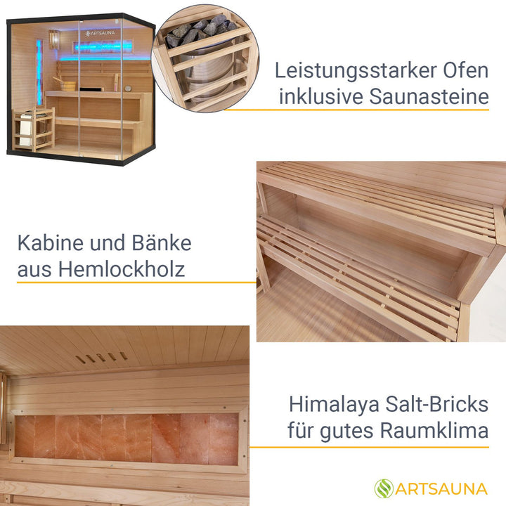 Traditionelle Sauna Vantaa - Schwarz