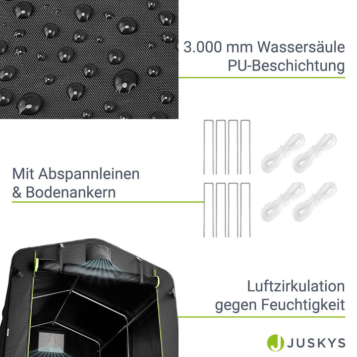 Gerätezelt für wetterfesten Schutz