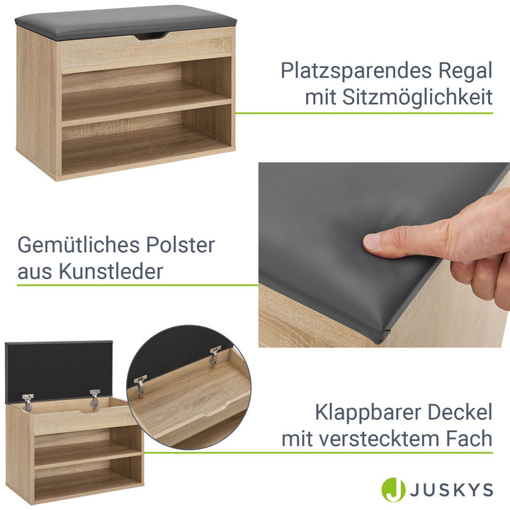 Schuhregal aus Holz 60 x 30 x 44 cm