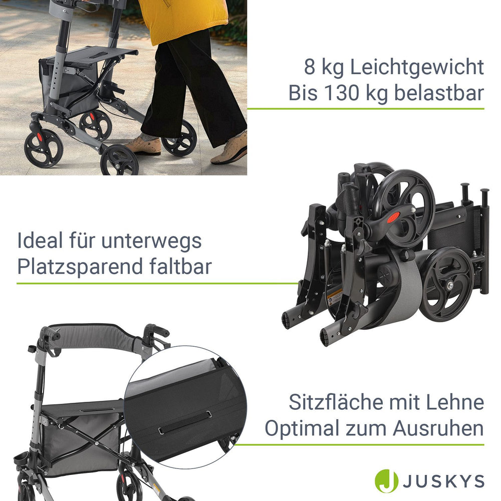 Aluminium Rollator Vital mit Sitz