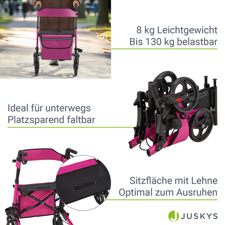 Aluminium Rollator Vital mit Sitz