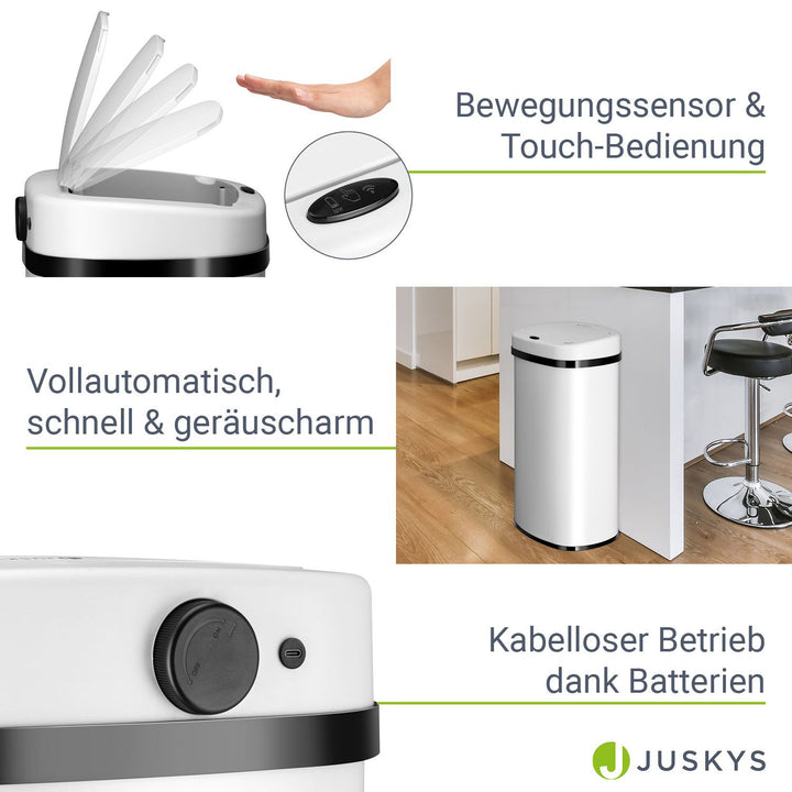 Rechteckiger Mülleimer mit Sensor
