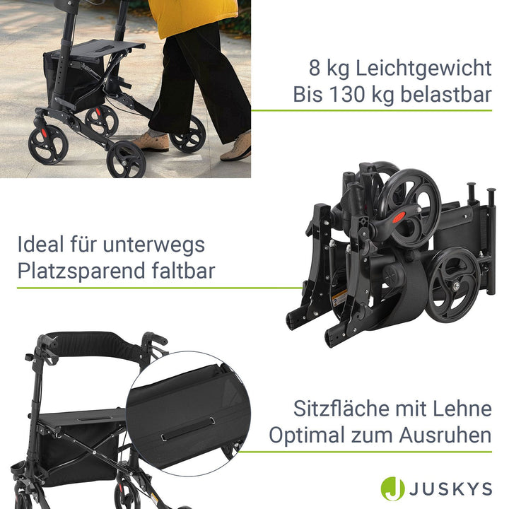 Aluminium Rollator Vital mit Sitz