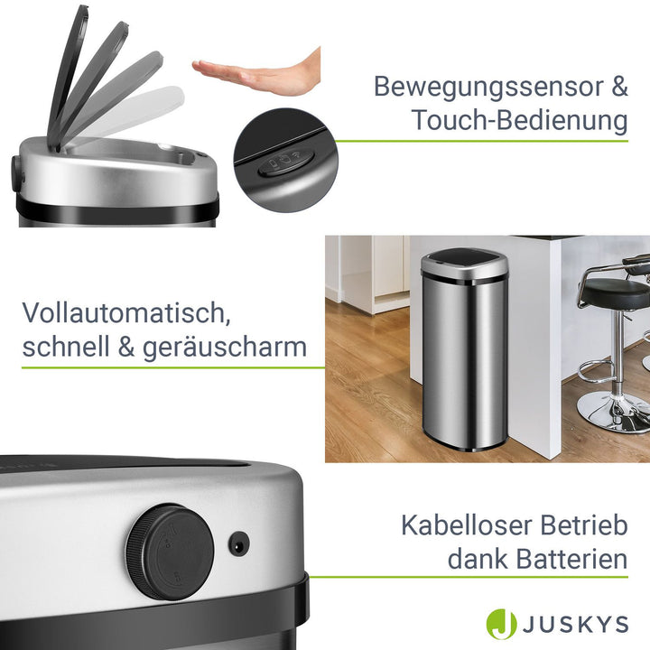 Rechteckiger Mülleimer mit Sensor