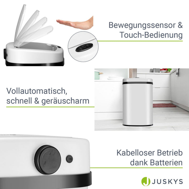 Rechteckiger Mülleimer mit Sensor