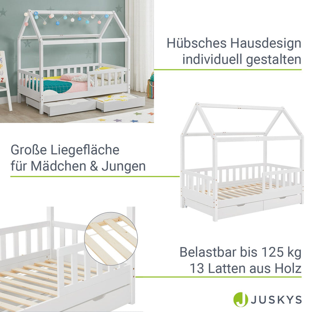 Kinderbett Marli 90 x 200 cm mit Bettkasten