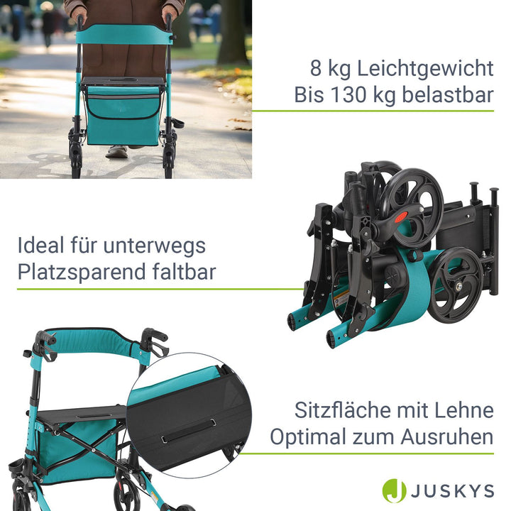 Aluminium Rollator Vital mit Sitz
