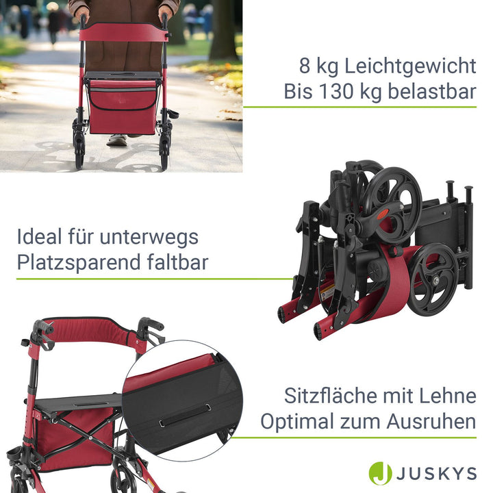 Aluminium Rollator Vital mit Sitz