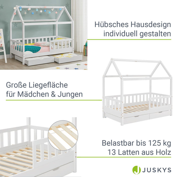 Kinderbett Marli 90 x 200 cm mit Bettkasten