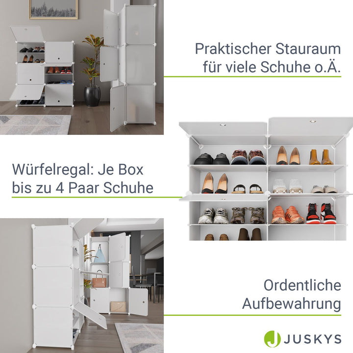 Schuhschrank mit Würfel & Türen