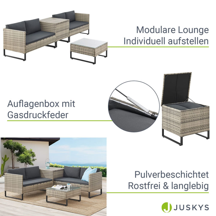 Gartenlounge für 4 Personen Santorini