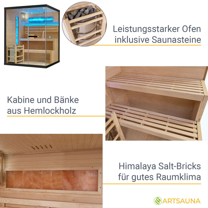 Traditionelle Sauna Vantaa - Schwarz