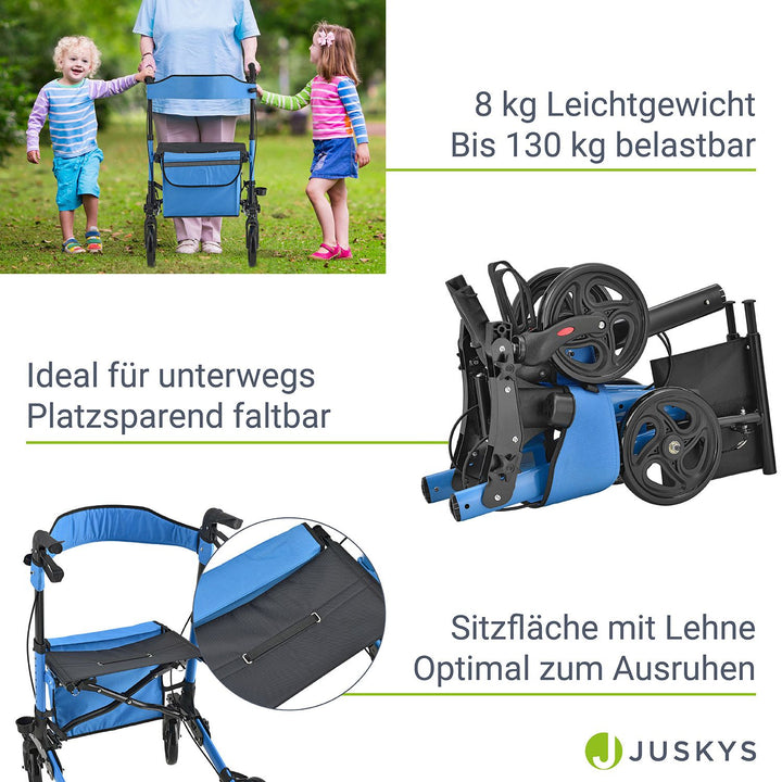 Aluminium Rollator Vital mit Sitz