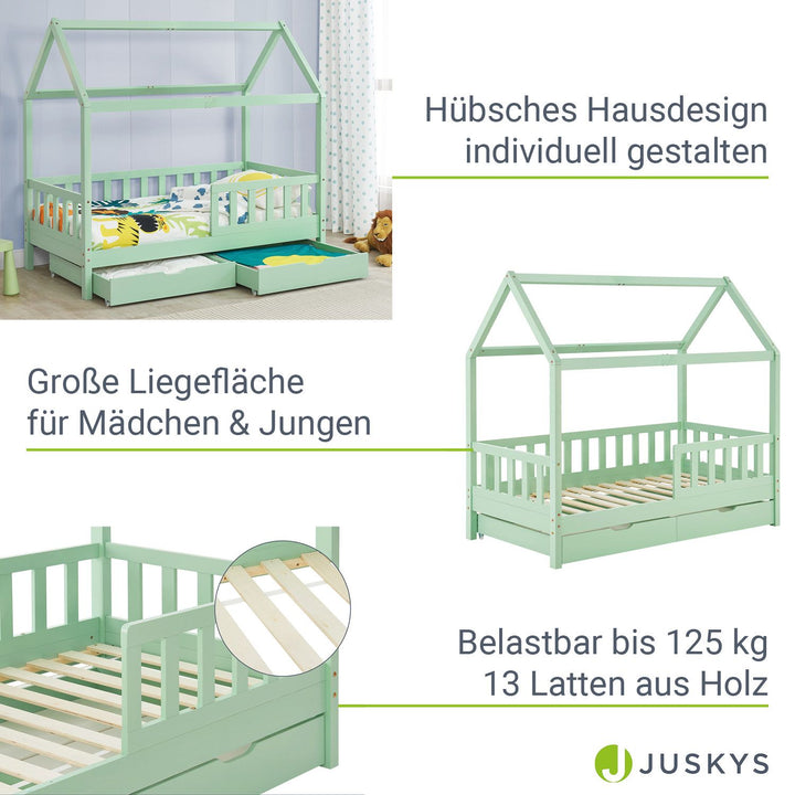 Kinderbett Marli 90 x 200 cm mit Bettkasten