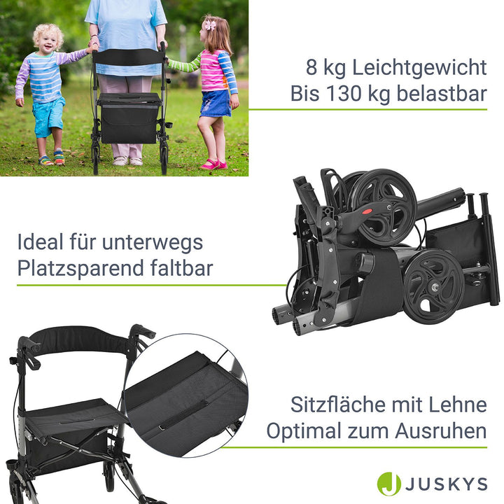 Aluminium Rollator Vital mit Sitz