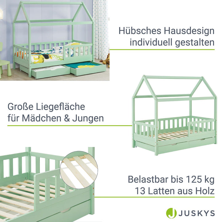 Kinderbett Marli 80 x 160 cm mit Bettkasten