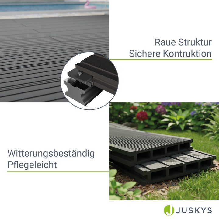 WPC Terrassendielen in Grau