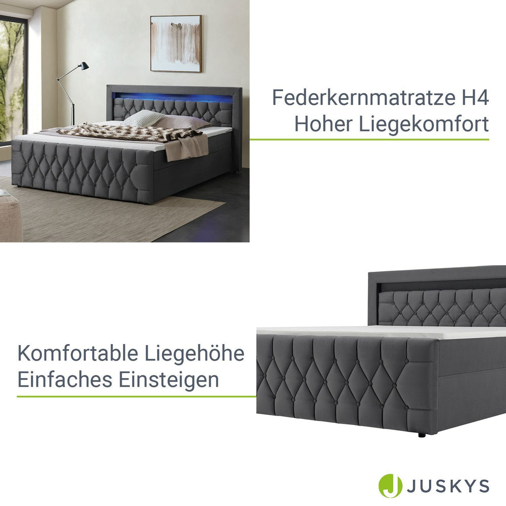 Boxspringbett Leona - Samt