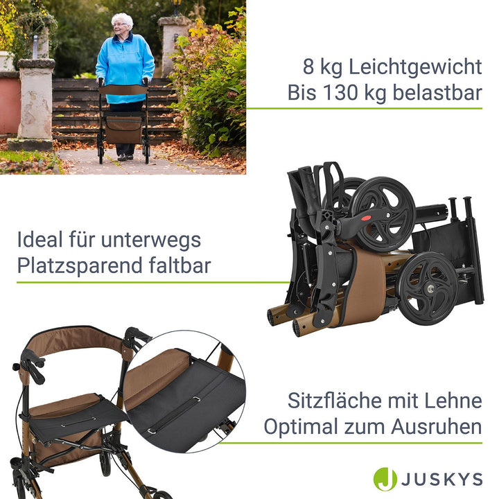 Aluminium Rollator Vital mit Sitz