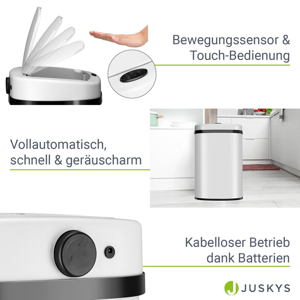 Rechteckiger Mülleimer mit Sensor