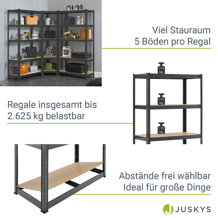 3er Regalsystem 1 Corner & 2 Basic