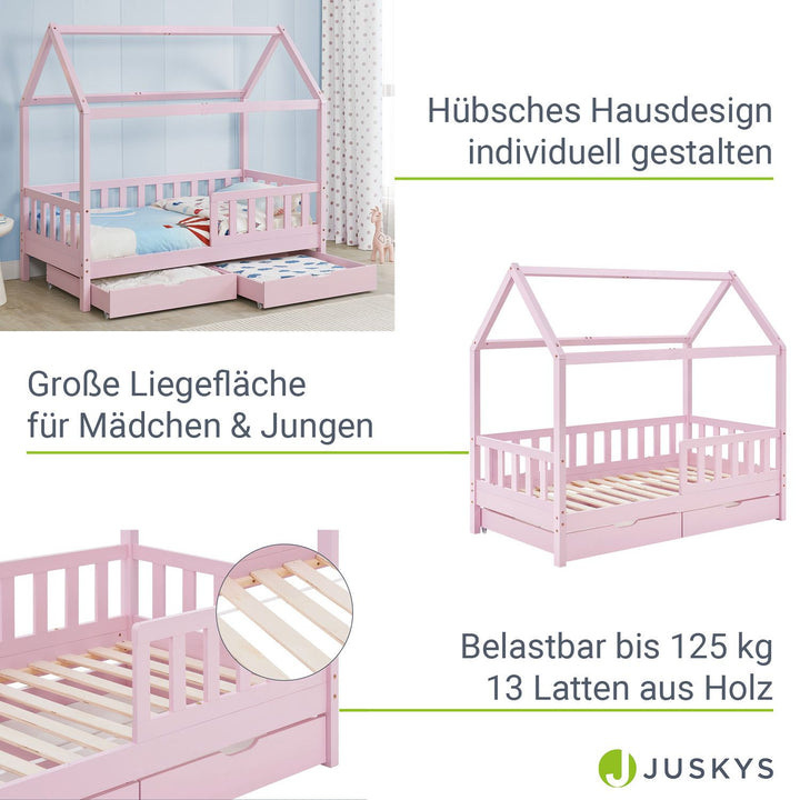 Kinderbett Marli 90 x 200 cm mit Bettkasten